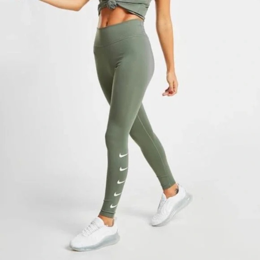 Nike Green Dri-Fit High-Waist  Leggings